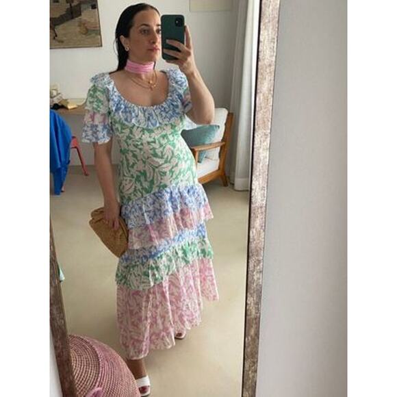 Blogger Fav Rixo Benita Printed Dress worn by Ana Cruz Kayne in Barbie - Picture 3 of 13